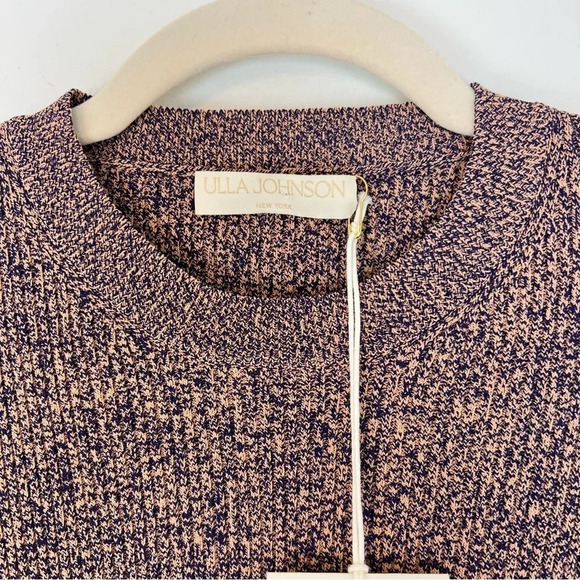 Ulla Johnson Katja Ribbed Ruffle Trim Long Sleeve Tunic Knit Top Iris XS Boho - Picture 4 of 7